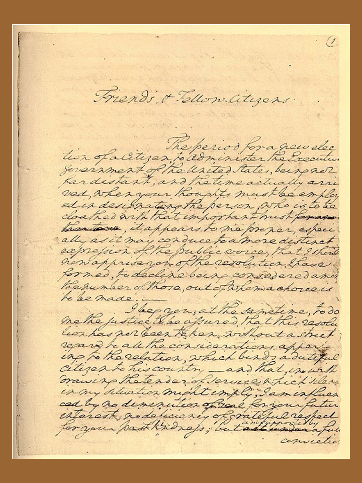 Washington's Farewell Address to the People of the United States